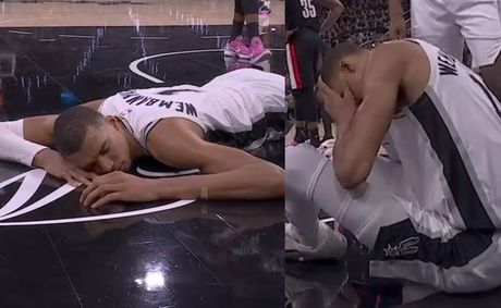 Victor Wembanyama leaves Game 2 after his head slams into the floor, enters concussion protocol [VIDEO]