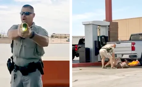 ‘It’s On Fire!’: Federal Officer Tracks Man 20 Minutes Over an Alleged Misdemeanor, Finds Him Pumping Gas — Fires His Taser Anyway and Instantly Panics