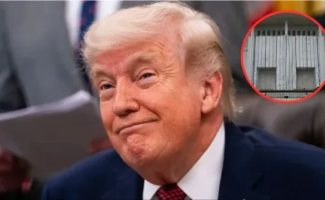 ‘The Truth Is Under There’: Trump Accused of Hiding More Than His Name as Kennedy Center Tarps Stay Up Weeks After Judge’s Removal Order