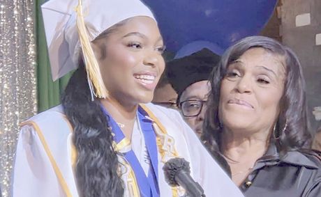 Graduation party held for senior banned from school event