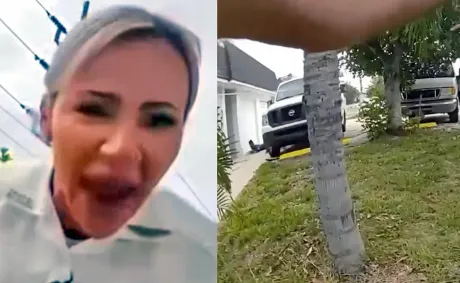‘Shut the F–k Up!’: Florida Deputy Dubbed ‘Crazy Karen’ After Video Shows Her Holding Innocent Electricians at Gunpoint While Screaming Conflicting Orders
