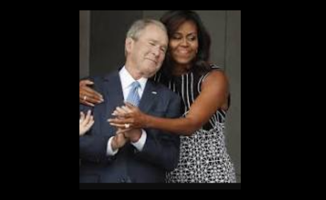 The unlikely friendship between  Bush and Obama
