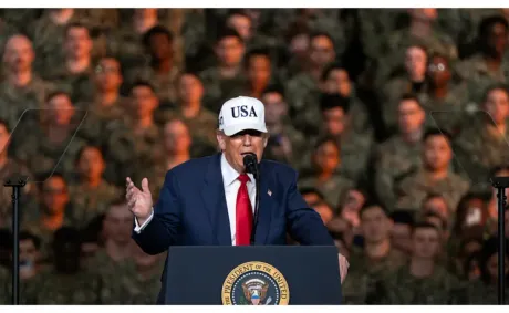 ‘Is He Trying to Strangle the Guy?’: Trump’s Veterans Tribute Takes a Shocking Turn as Cameras Zoom In on the Prolonged Standoff