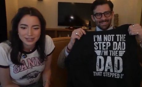 Ashley St. Clair Gives Hasan Piker A Hoodie That Says, “I’m Not The Step Dad, I’m The Dad Who That Stepped Up”