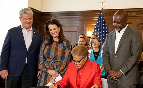 Bass signs $14.85 billion budget for 2026-27