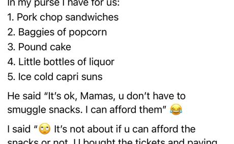 Woman Goes Viral After Revealing She Brings Pork Chop, Pound Cake… On Movie Dates