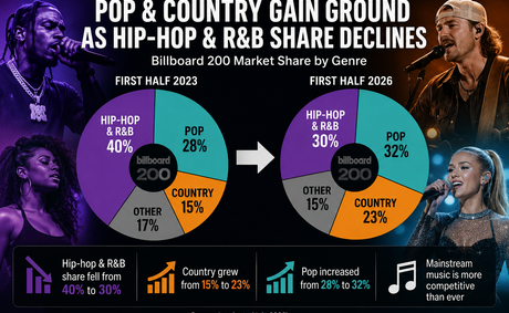 Pop and Country Challenge Hip-Hop’s Long Chart Dominance