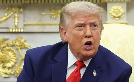 ‘What is This’: Trump Tells the Room to Hurry Up, Says He’s Leaving Early — Then Later Takes Off His Jacket, and Cameras Catch What’s All Over His Arm