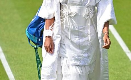 Naomi Osaka Brings Cultural Elegance To Wimbledon In A Stunning All-White Kimono Look