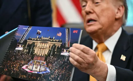 ‘Holy Cow’: Trump’s UFC Spectacle Goes Off the Rails After a Crowd Brawl Breaks Out as the White House Makes an Even Bigger Mess
