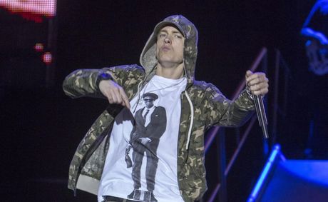 Eminem Approves Stage Destruction On Stephen Colbert Community Access Special